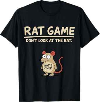 Rat Game Don’t Look at the Rat Funny Retro Design T-Shirt