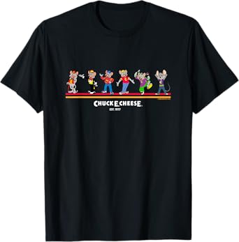 Chuck E. Cheese Est. 1977 Chuck E. Designs Through The Years T-Shirt