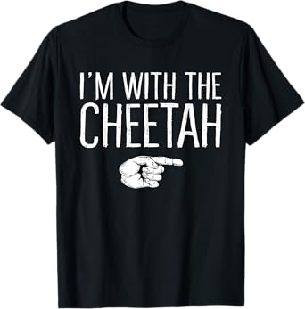 I'm With The Cheetah Matching Costume Lazy Halloween Party T-Shirt