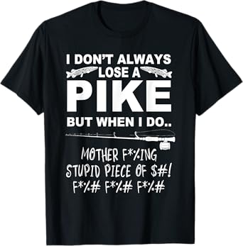 Pike Fishing Tee - Unisex Youth Black Small Modern Northern Pike Fishing T-Shirt