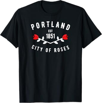 Vintage Portland City of Roses Oregon PDX 503 Novelty T-Shirt