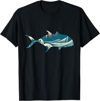 Retro Giant Trevally Fishermens Vintage Fins T-Shirt