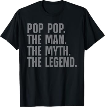 Pop Pop Art For Grandpa Grandfather From Grandkids Pop Pop T-Shirt