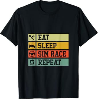Eat Sleep Sim Race Repeat Simracer T-Shirt