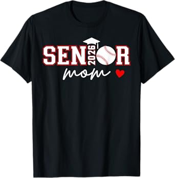Senior Baseball Mom 2025 Class Of 2025 Graduate Family T-Shirt