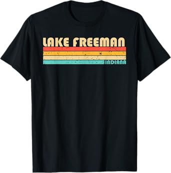 LAKE FREEMAN INDIANA Funny Fishing Camping Summer T-Shirt