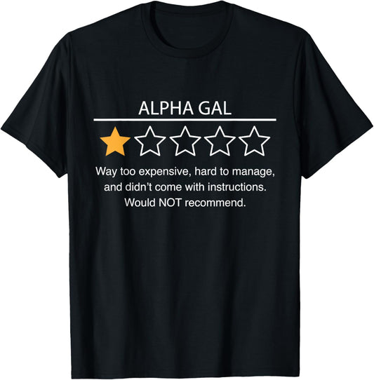 Alpha Gal Review - Way Too Expensive Would Not Recommend T-Shirt