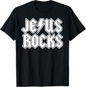 Jesus Rocks funny Christian Rocker Jesus Rocks T-Shirt