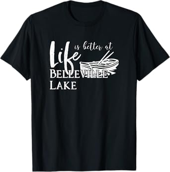 Belleville Lake, Life is Better Michigan Summer Vacation T-Shirt