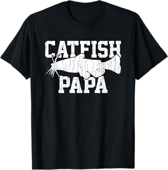 Catfish Papa Funny Fishing Lover Catfishing Graphic T-Shirt