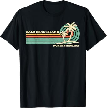 Summer Vacation Vintage Retro Carolina Bald Head Island Men Women Kids T-Shirt