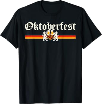 Vintage Octoberfest German Drinking Festival Lion Men Women T-Shirt