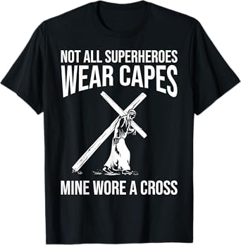 Funny Jesus Superhero Design Men Women Jesus Christ Cross T-Shirt