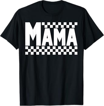 Funny Retro Checkered Mama Vintage Mom Mother's Day T-Shirt
