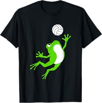 Funny Frog Playing Volleyball T-Shirt