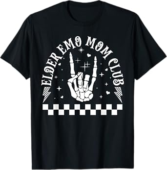 Elder Emo Mom Club Emo Lifestyle Emo Music Goth Subculture T-Shirt