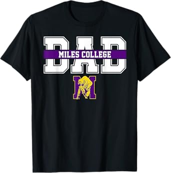 Miles College Dad Father Arch Vintage Design Men T-Shirt