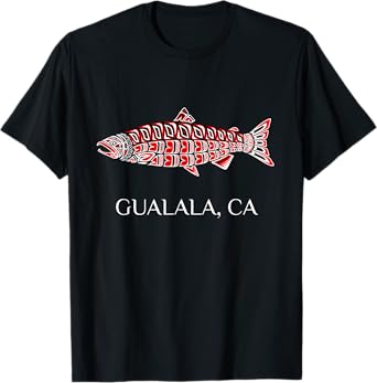 Gualala California Coho Salmon Fish Native American Indian T-Shirt