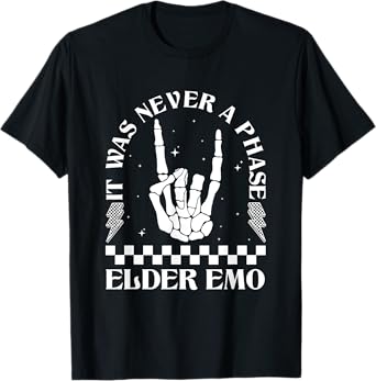 Vintage Elder Emo Club It Was Never A Phase Goth Emo Music T-Shirt
