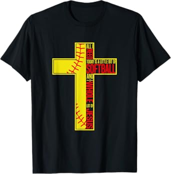 Funny Little Bit Of Softball Whole Lot Of Jesus T-Shirt