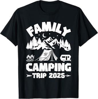 Family Camping Trip 2025 Matching Crew Summer Vacation Squad T-Shirt