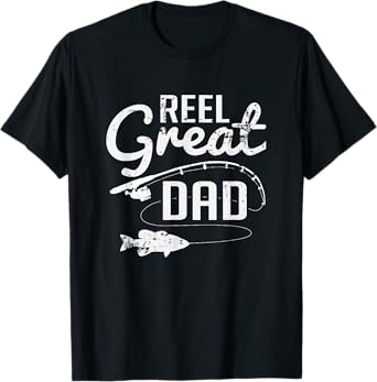 Reel Great Dad Cute Fishing Father's Day T-Shirt