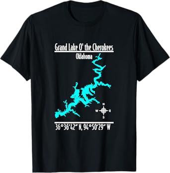 Modern Grand Lake of the Cherokees - Oklahoma T-Shirt
