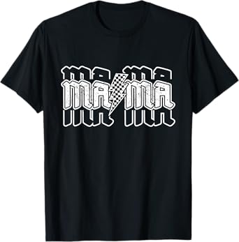 Checkered Mama Lightning Bolt Mother's Day For Mom Mother T-Shirt