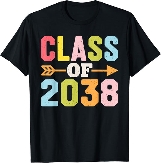 Class Of 2038 Grow With Me First Day Of School Graduation T-shirt by TeeBrew