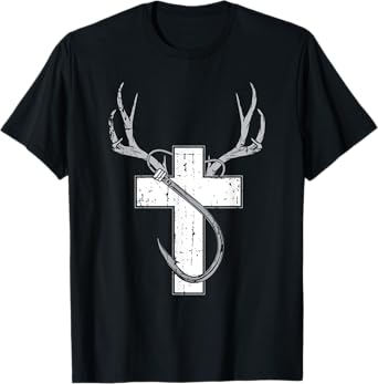 Cool Religious Hunter Outdoor Fishermen Adventure Funny Christian Hunting Fishing Lover Gift T-Shirt