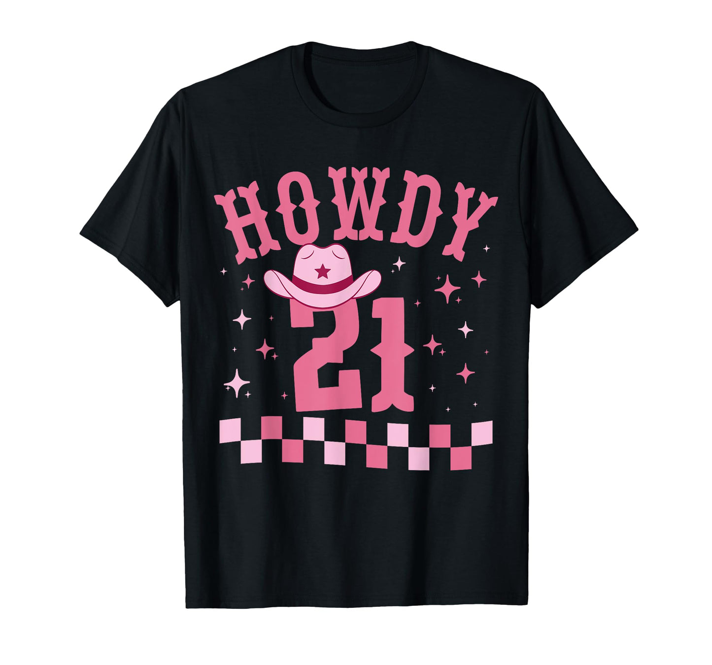 Groovy Howdy 21 Funny Retro Cowgirl Awesome 21st Birthday T-Shirt