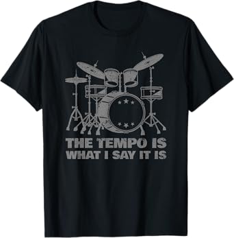 Funny Drumming Art for Men Women Drumline Drum Set Drummer T-Shirt