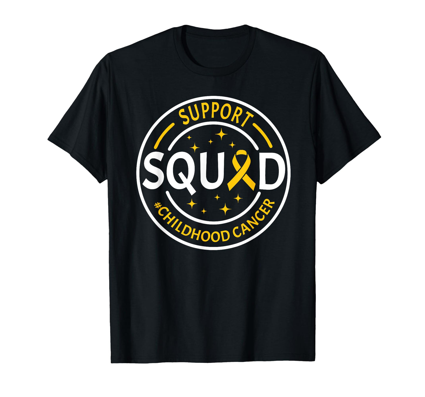 Childhood Cancer Awareness Support Squad Gold Ribbon Kids T-Shirt