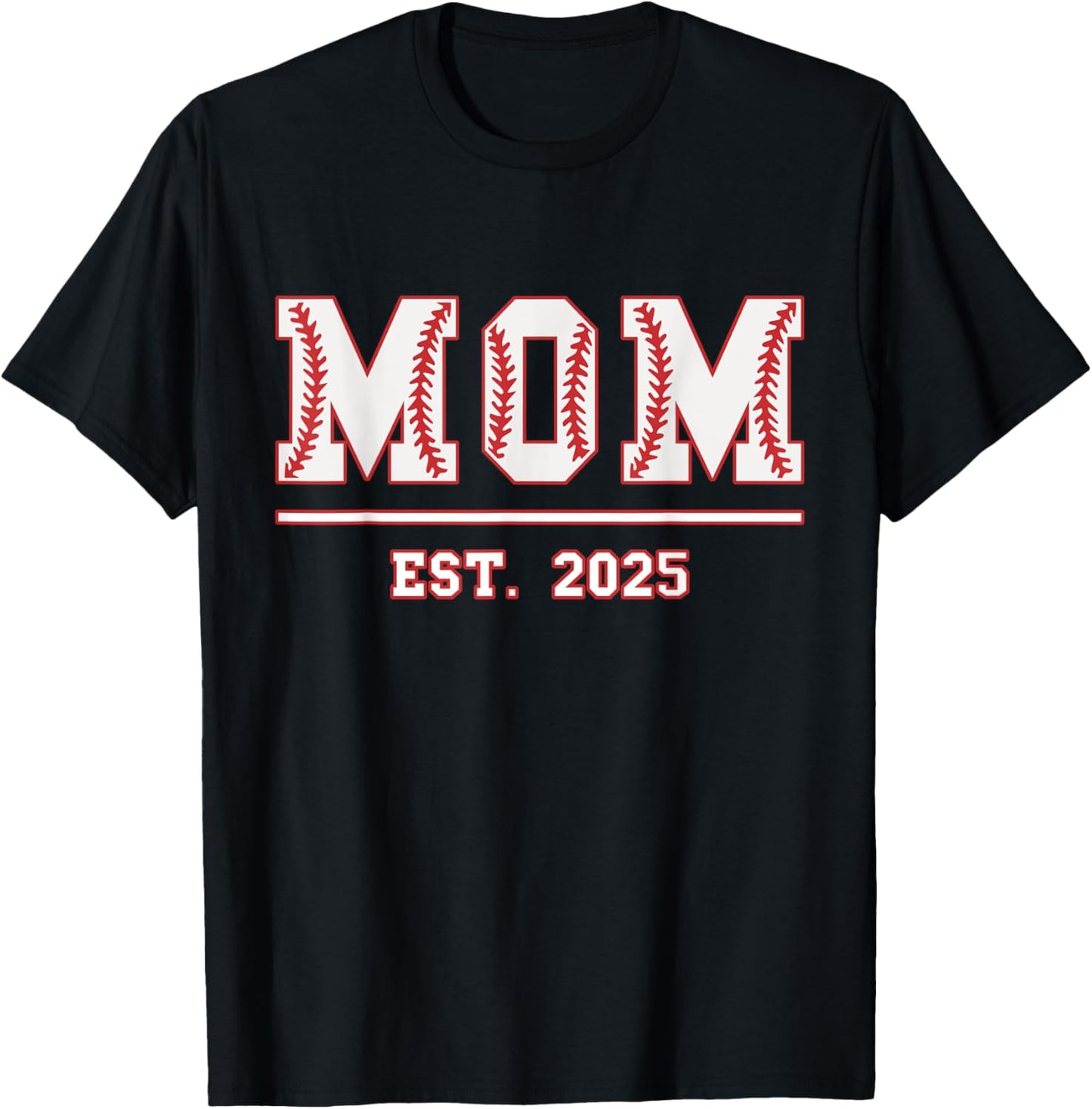 Mom Est. 2025 Funny Sports Year Established Mother Retro T-Shirt