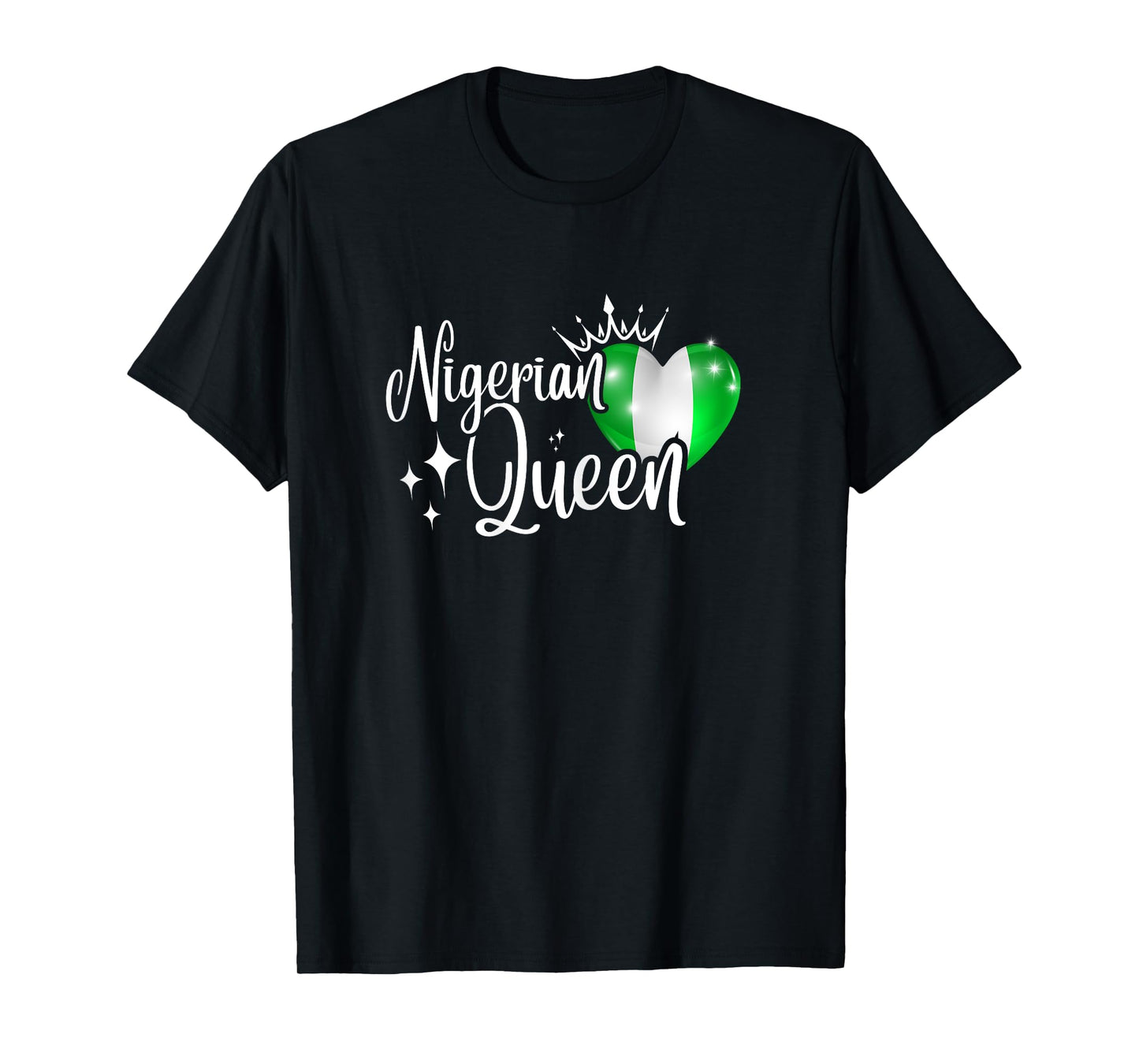 Nigerian Queen I Heart Nigeria Flag T-Shirt