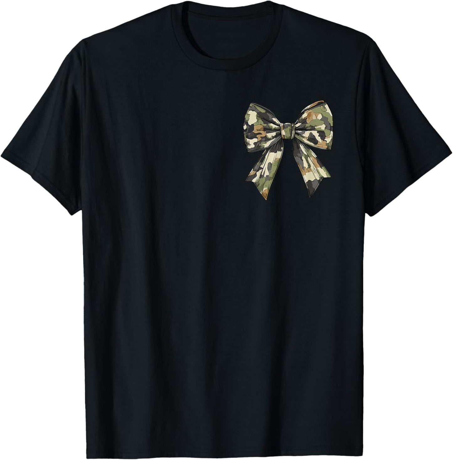 Women Girls Camouflage Bow Camo Coquette Bow Hunting T-Shirt