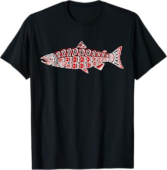 Salmon Native American Indian Pacific Northwest Coast Coho T-Shirt