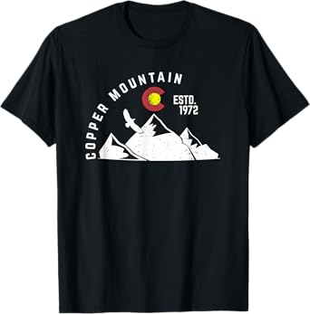 Copper Mountain Est 1972 Colorado Vintage White Tshirt Gift