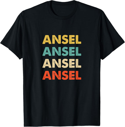 ANSEL Shirt - Colorful Bold Text Tee for Fans