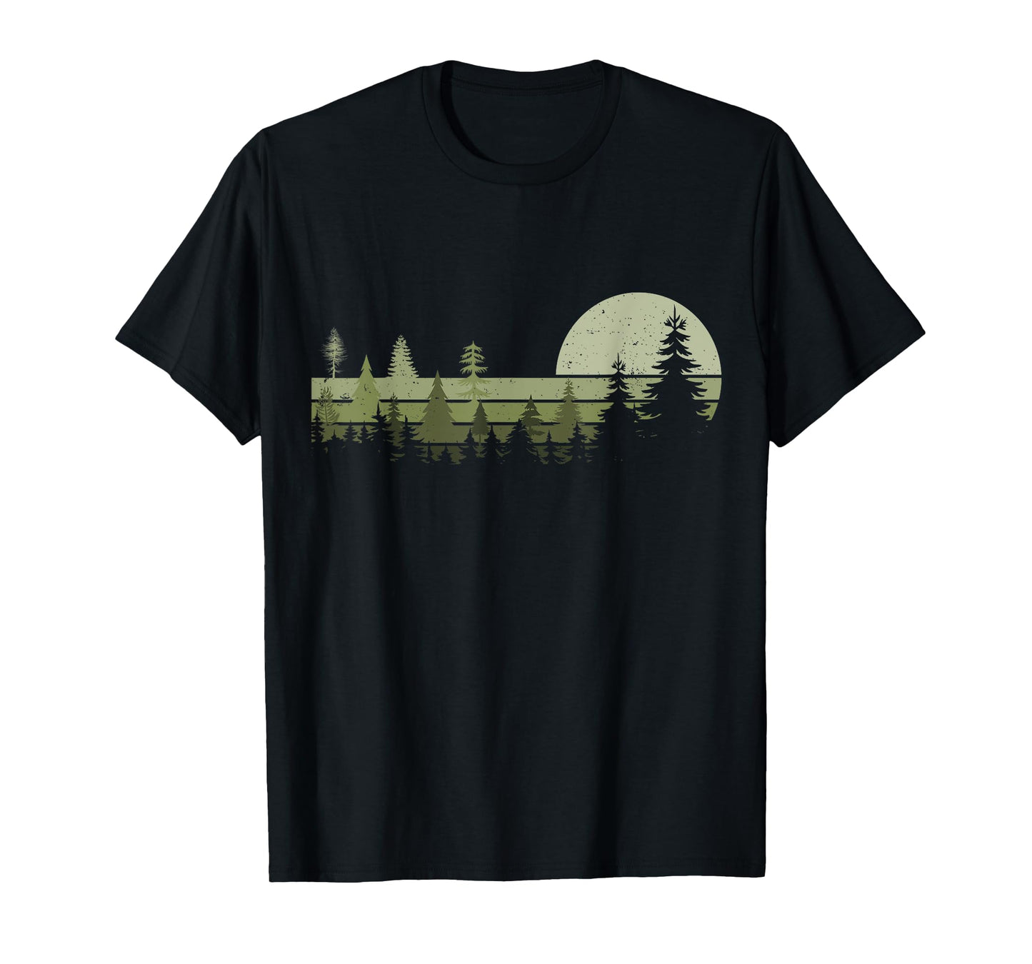 Wildlife Trees Outdoors Nature Retro Forest Hiking T-Shirt