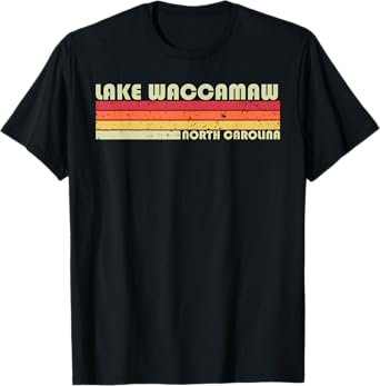 LAKE WACCAMAW NORTH CAROLINA Funny Fishing Summer Gift Men Women Kids T-Shirt