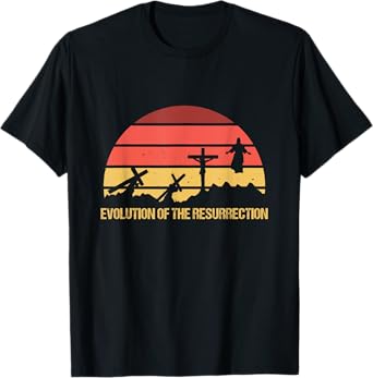 Resurrection Evolution Jesus Christ Religion Prayer God Gift T-Shirt