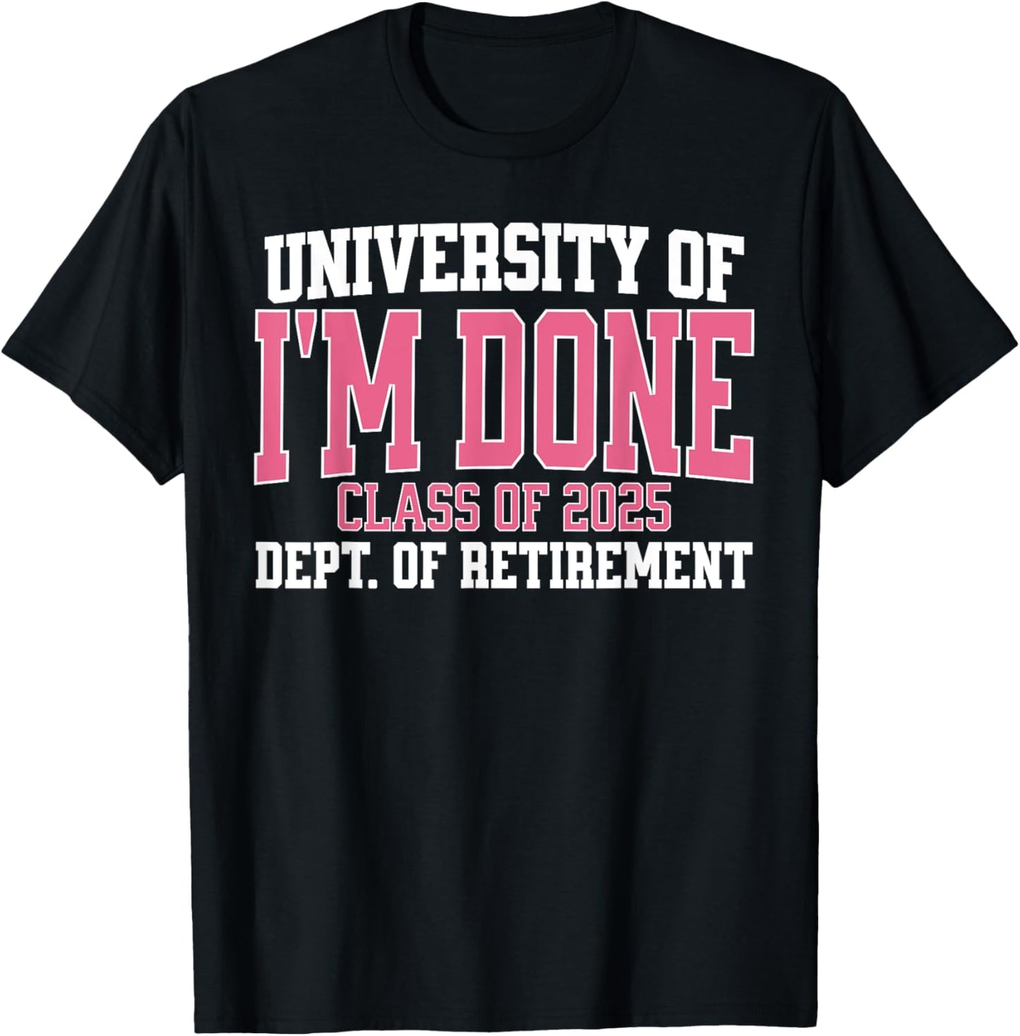 University Of Im Done Class Of 2025 Teacher Retirement Women T-Shirt
