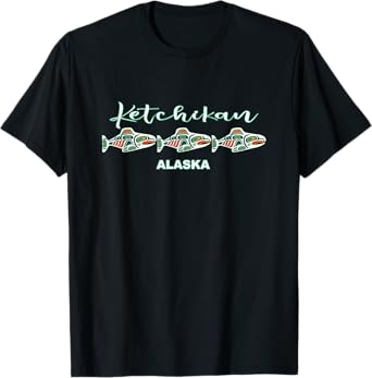 Ketchikan Alaska Native Art Salmon Fishing Capital Souvenir T-Shirt