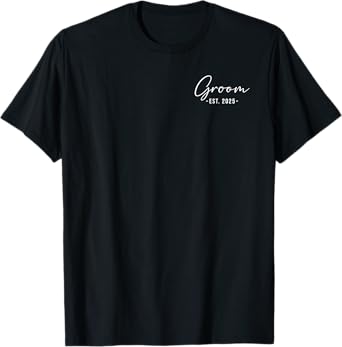 Groom Est. 2025 Matching Getting Ready Bride Groom Wedding T-Shirt