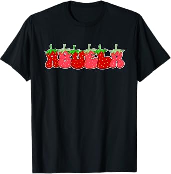 Fruit Strawberry Grandma Abuela Halloween Costume T-Shirt