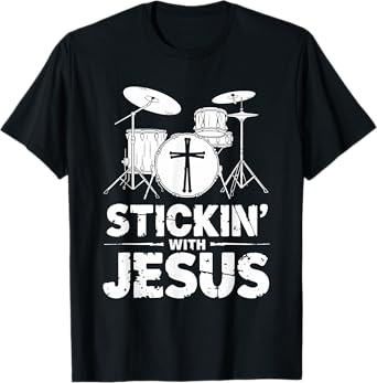 Christian Drummer For Drumming Drum Player Drumset T-Shirt