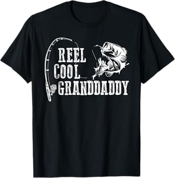 Grandfather Fishing: Roll Cool Grandfather Gift T-Shirt