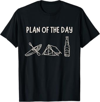 Kayak and Camping and Beer Kayaking and Tent Camping T-Shirt