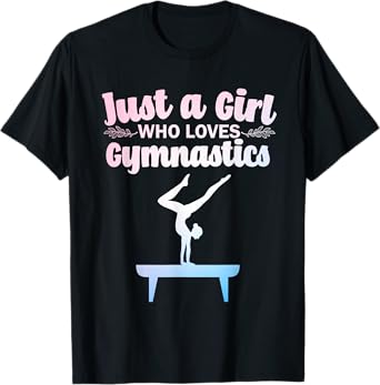 Cool Gymnastics Art For Girls Kids Women Gymnastics Gymnast T-Shirt